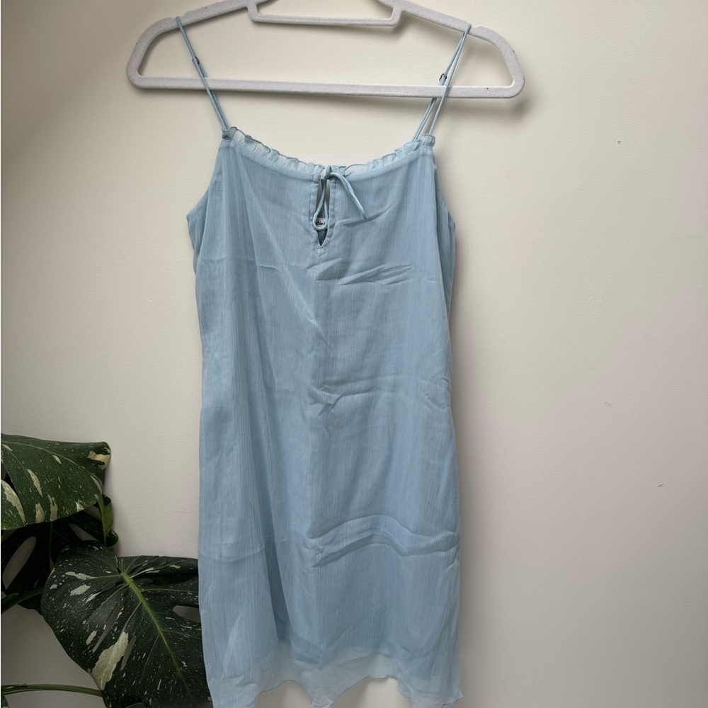 Light Blue Spaghetti Strap Chemise